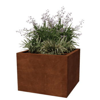 Corten steel welded planters Montana 80 x 80 x 60 cm