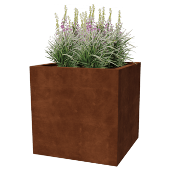 Corten steel welded planters Montana 80 x 80 x 80 cm