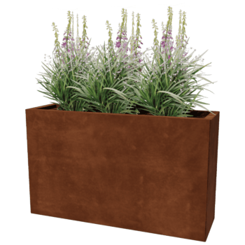Corten steel planter Texas 30 x 100 cm