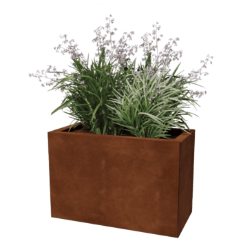 Corten steel planter Texas 30 x 60 cm