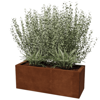 Corten steel planter Texas 30 x 80 cm