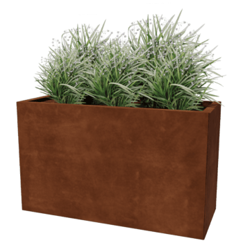Corten steel planter Texas 40 x 100 cm