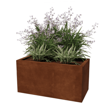 Corten steel planter Texas 40 x 80 cm