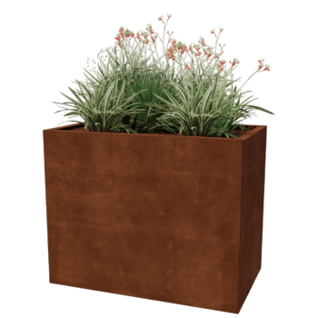 Corten steel planter Texas 60 x 100 cm