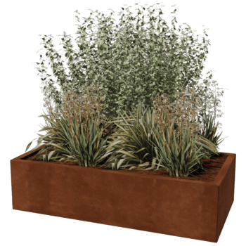 Corten steel planter Texas 60 x 120 cm