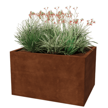 Corten steel planter Texas 80 x 100 cm
