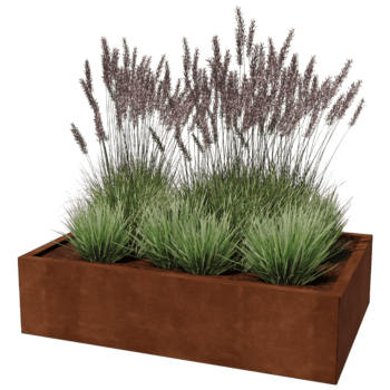 Corten steel planter Texas 80 x 120 cm