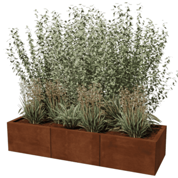 Corten steel planter Texas xxl 150 x 50 cm