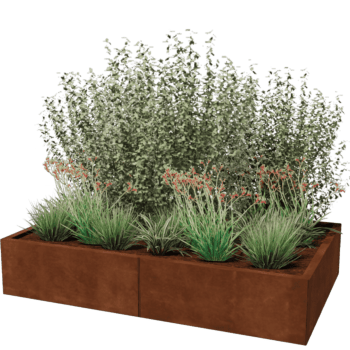 Corten steel planter Texas xxl 160 x 100 cm