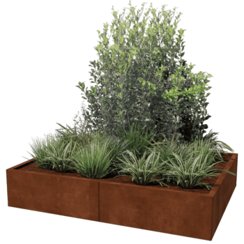 Corten steel planter Texas xxl 160 x 120 cm