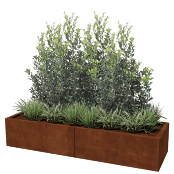 Corten steel planter Texas xxl 160 x 50 cm