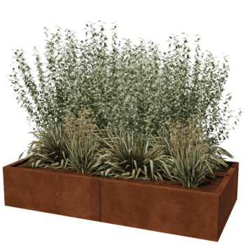 Corten steel planter Texas xxl 160 x 80 cm