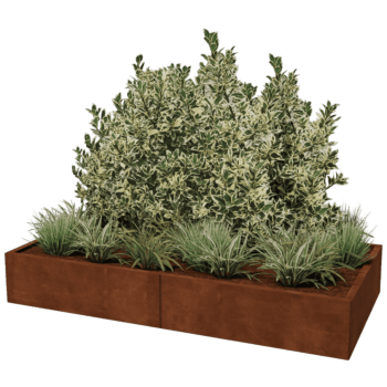 Corten steel planter Texas xxl 200 x 100 cm