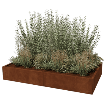 Corten steel planter Texas xxl 200 x 120 cm