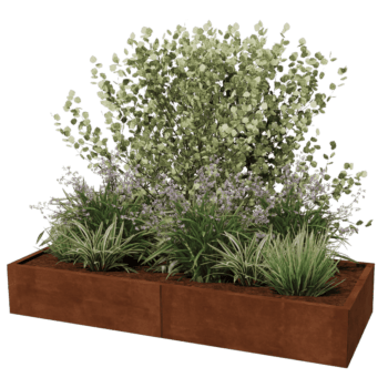 Corten steel planter Texas xxl 200 x 80 cm