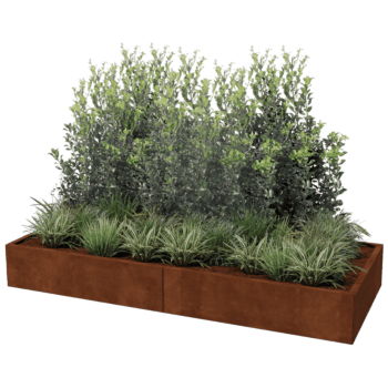 Corten steel planter Texas xxl 240 x 100 cm
