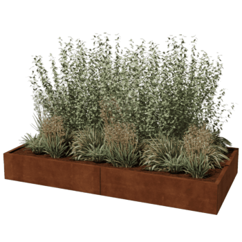 Corten steel planter Texas xxl 240 x 120 cm