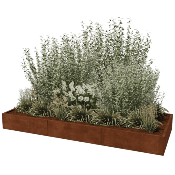 Corten steel planter Texas xxl 300 x 120 cm