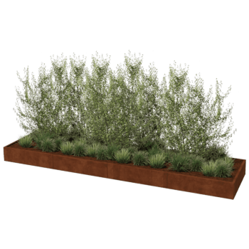 Corten steel planter Texas xxl 480 x 120 cm