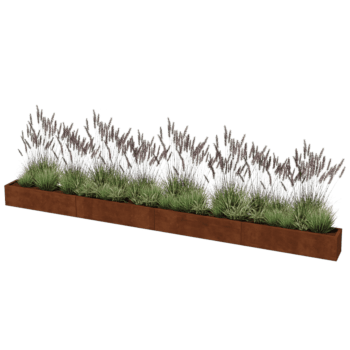 Corten steel planter Texas xxl 480 x 30 cm