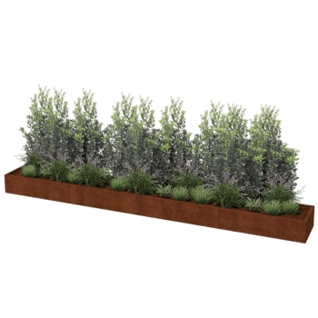 Corten steel planter Texas xxl 480 x 60 cm