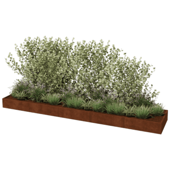 Corten steel planter Texas xxl 500 x 100 cm
