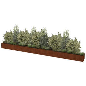 Corten steel planter Texas xxl 500 x 40 cm