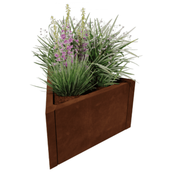 Corten steel planter Alaska equilateral 60 cm