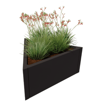 Powder coated steel planter Alaska equilateral 80 cm