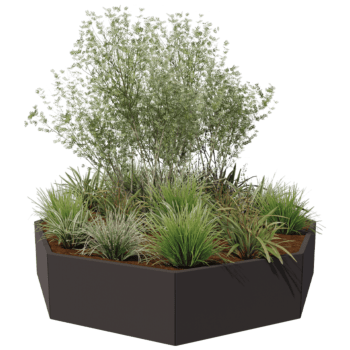 Powder coated steel planter Chicago 100