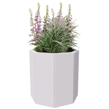 Powder coated steel planter Chicago 20