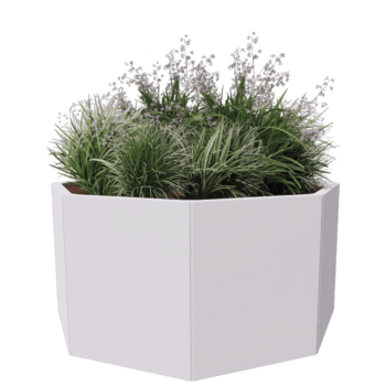 Powder coated steel planter Chicago 50