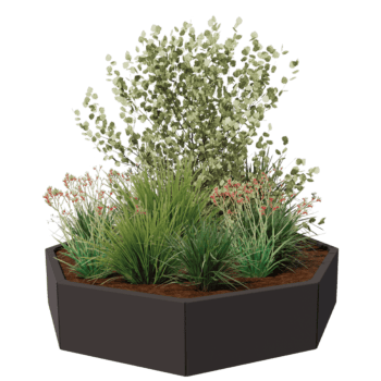 Powder coated steel planter Chicago 60