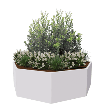 Powder coated steel planter Chicago 80