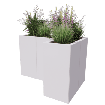 Powder coated steel planter Kansas 30