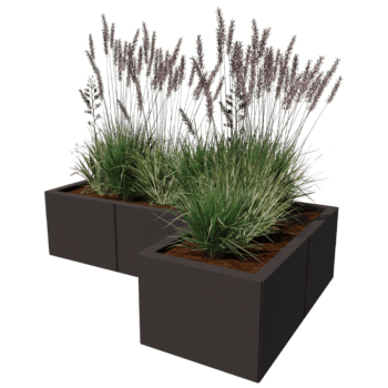 Powder coated steel planter Kansas 40