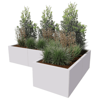 Powder coated steel planter Kansas 60
