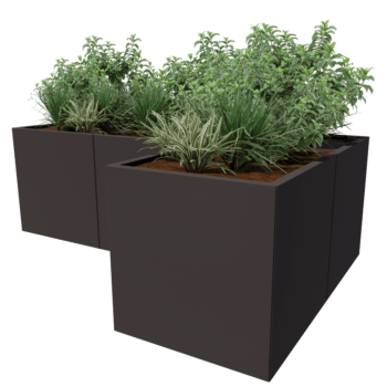Powder coated steel planter Kansas 70