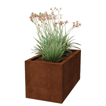 Corten steel welded planters Montana 100 x 50 x 50 cm