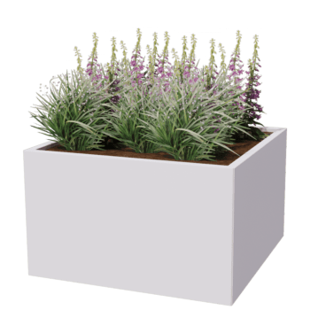 Powder coated steel planter Miami 100 x 100 cm