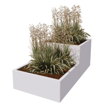 Powder coated steel planter Miami special II 80