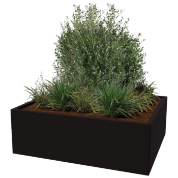 Powder coated steel planter Texas 100 x 120 cm