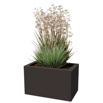 Powder coated steel planter Texas 30 x 50 cm