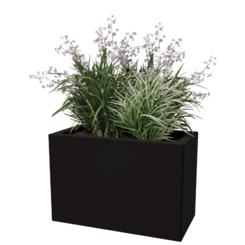Powder coated steel planter Texas 30 x 60 cm