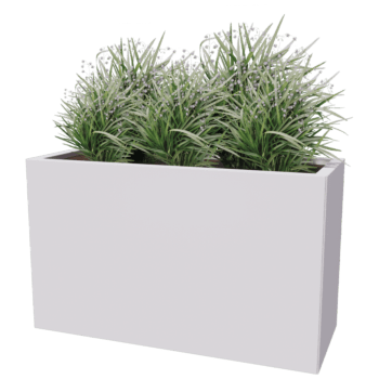 Powder coated steel planter Texas 40 x 100 cm