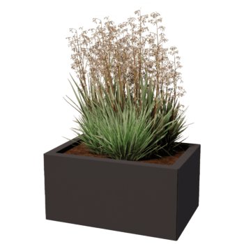 Powder coated steel planter Texas 40 x 60 cm