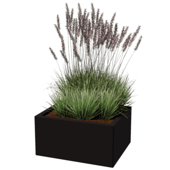 Powder coated steel planter Texas 50 x 60 cm