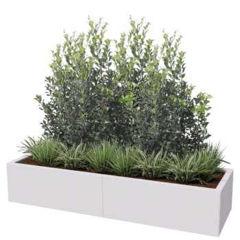 Powder coated steel planter Texas xxl 160 x 50 cm