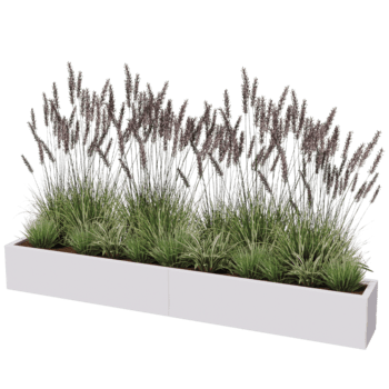 Powder coated steel planter Texas xxl 240 x 30 cm