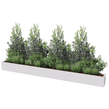 Powder coated steel planter Texas xxl 360 x 30 cm